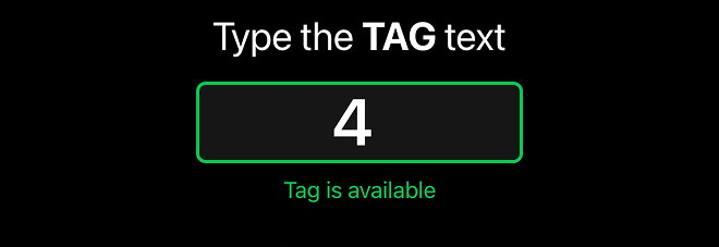 Tag availability check